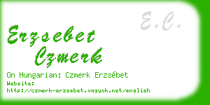 erzsebet czmerk business card